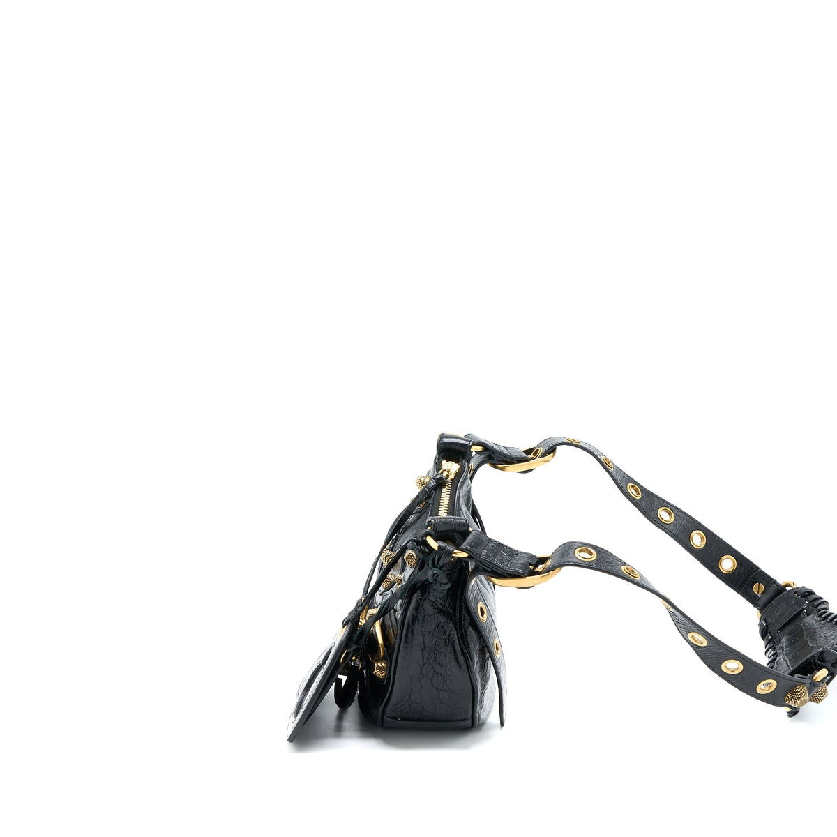 Balenciaga authentic luxury handbag Black calf craftsmanship