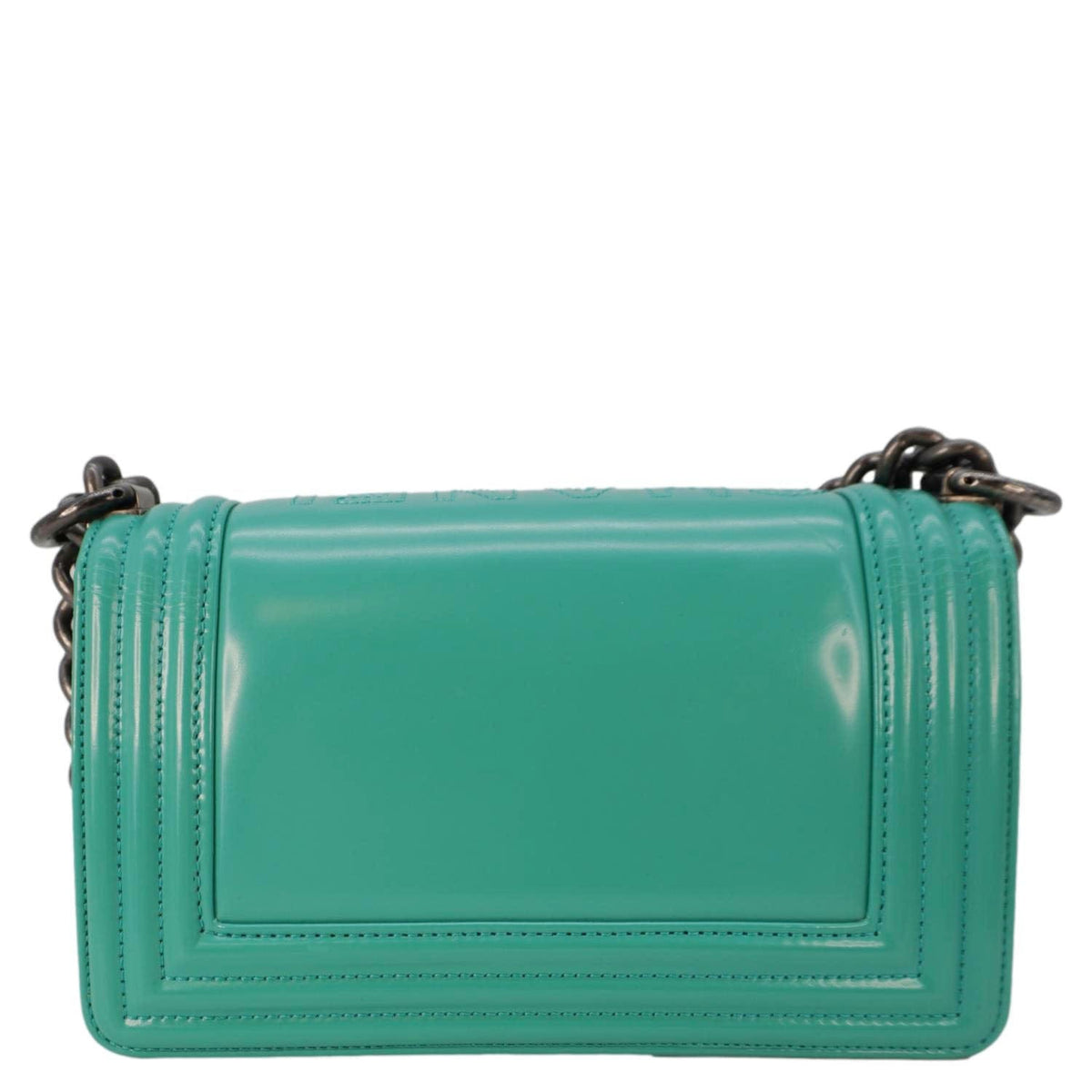 Chanel Bags Chanel Boy Small Patent Leather Shoulder Bag Green Elegant Everyday Designer Handbag
