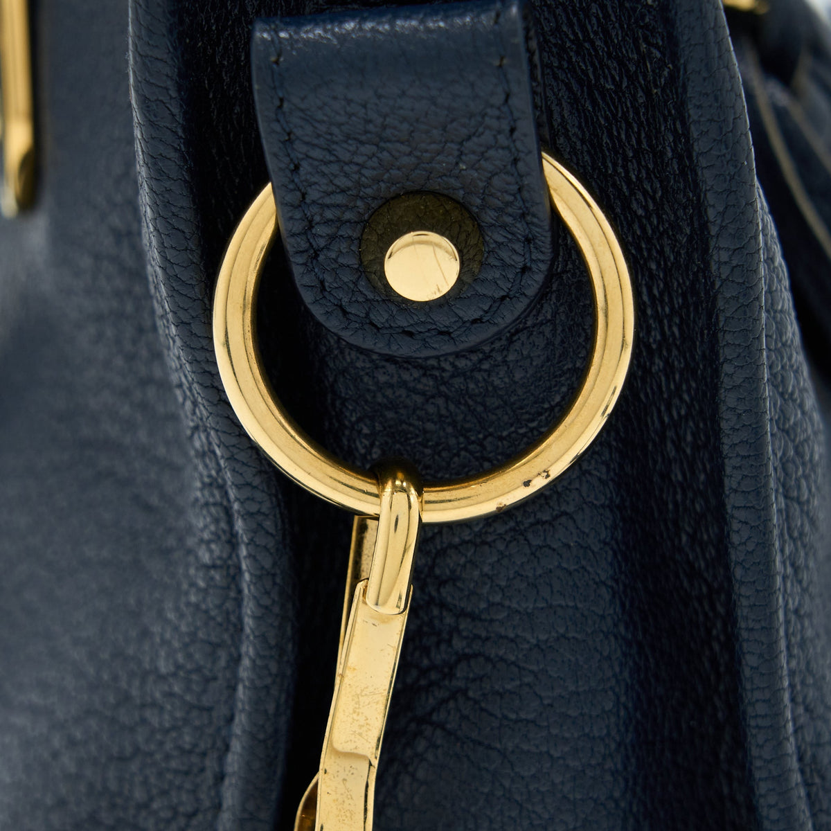 Balenciaga women's handbag Navy luxury designer leather