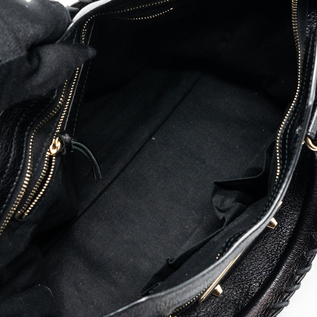 Balenciaga authentic luxury handbag Black leather craftsmanship