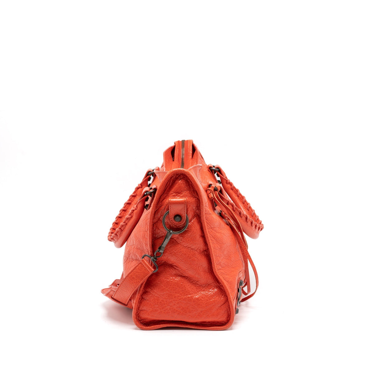 Balenciaga Classic City Bag Nappa Tomato/Red Black Hardware — Designer Leather Handbag