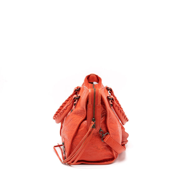 Balenciaga Classic City Bag Nappa Tomato/Red Black Hardware — Designer Leather Handbag