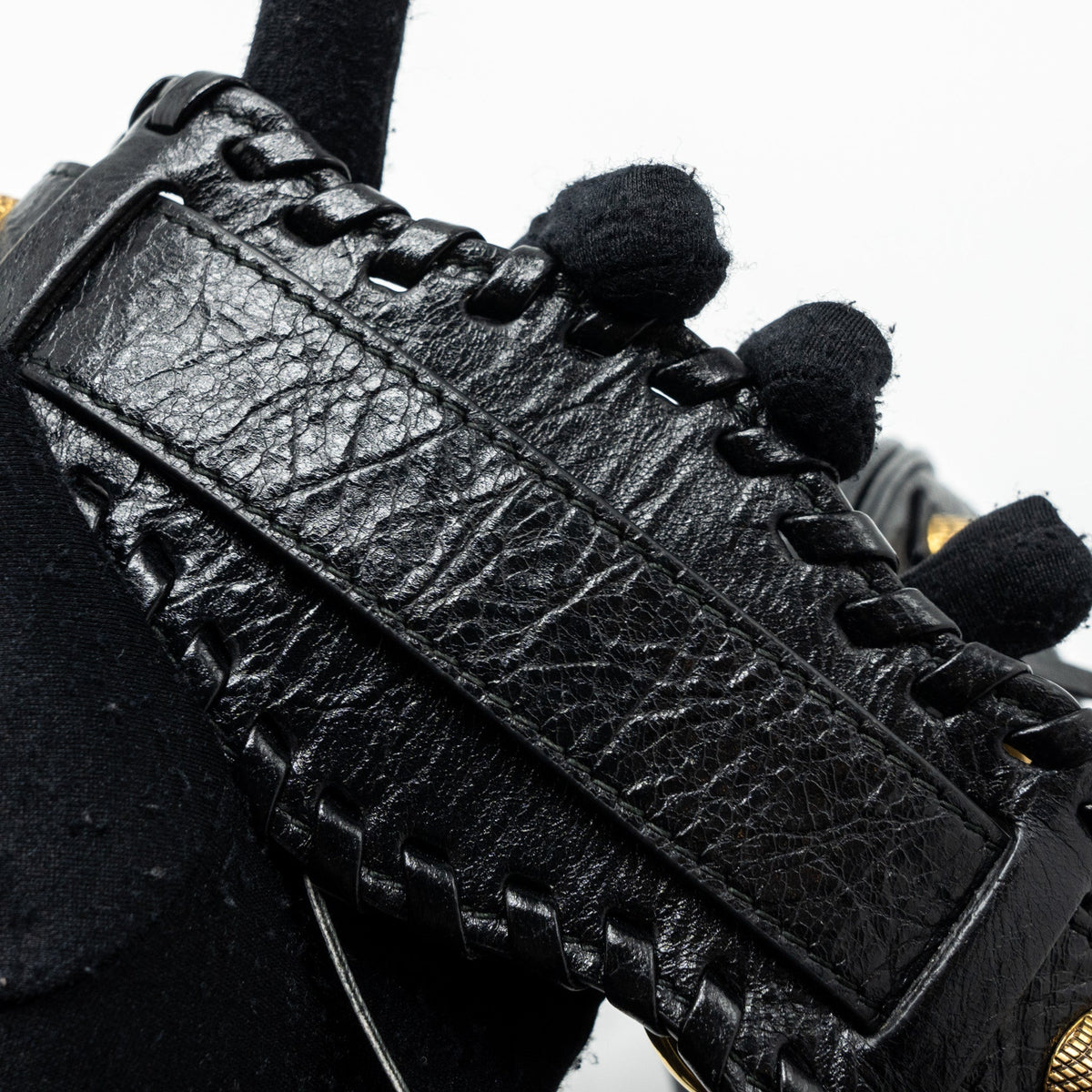Balenciaga Le Cagole XS Lambskin Black GHW | Studded Leather Shoulder Bag