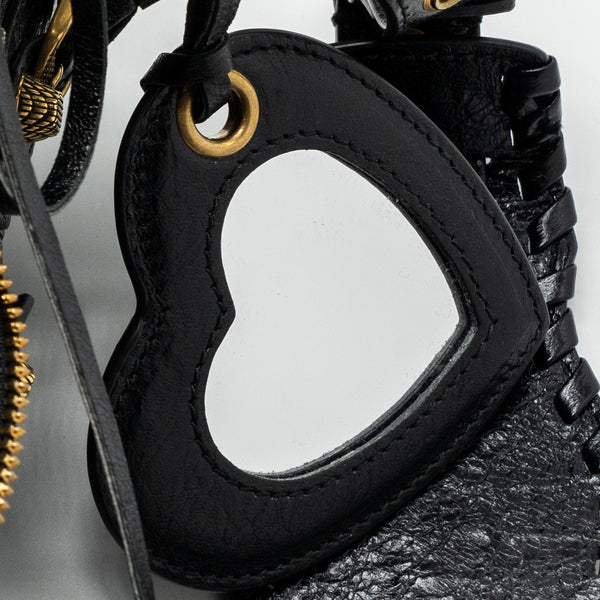 Balenciaga Le Cagole XS Lambskin Black GHW | Studded Leather Shoulder Bag
