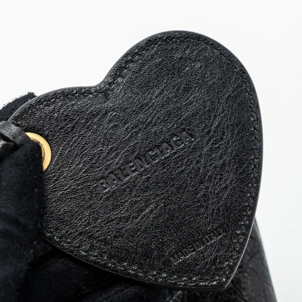 Balenciaga Le Cagole XS Lambskin Black GHW | Studded Leather Shoulder Bag