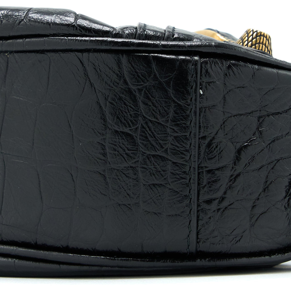 Side view of Balenciaga handbag Black premium designer bag