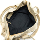Side view of Balenciaga handbag Beige premium designer bag