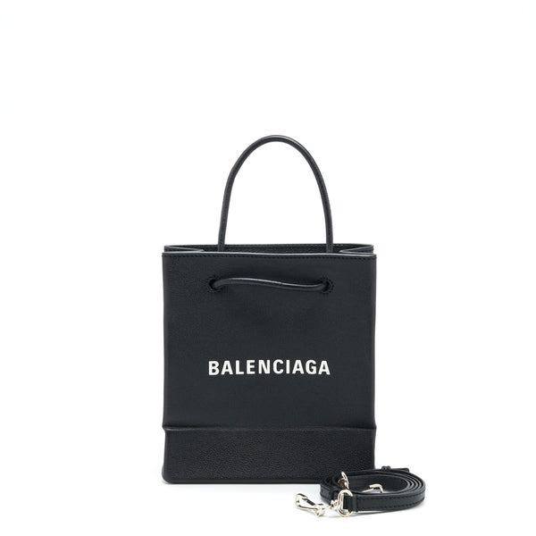 Balenciaga Top Handle Shopping Tote Bag Calfskin Black SHW — Premium Leather Tote