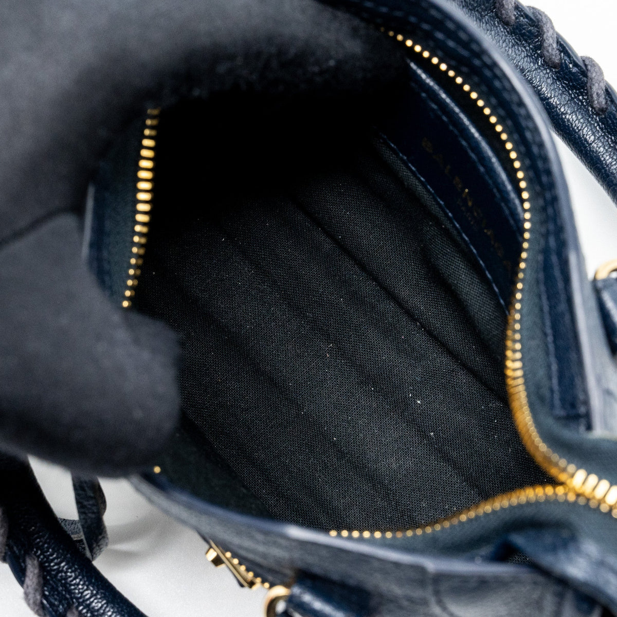 Balenciaga Nano City Bag Navy GHW — Designer Leather Handbag