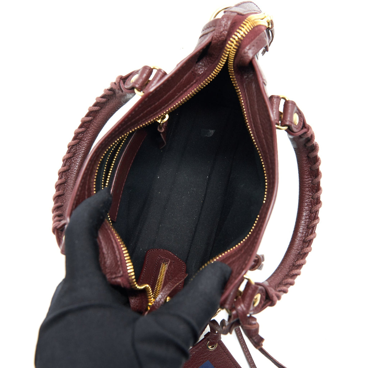 Luxar743 elegant leather Handbag top view