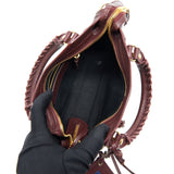 Authentic Balenciaga handbag Burgundy luxury fashion accessory