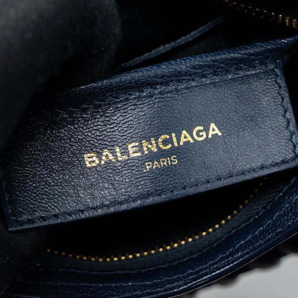 Balenciaga Nano City Bag Navy GHW — Designer Leather Handbag