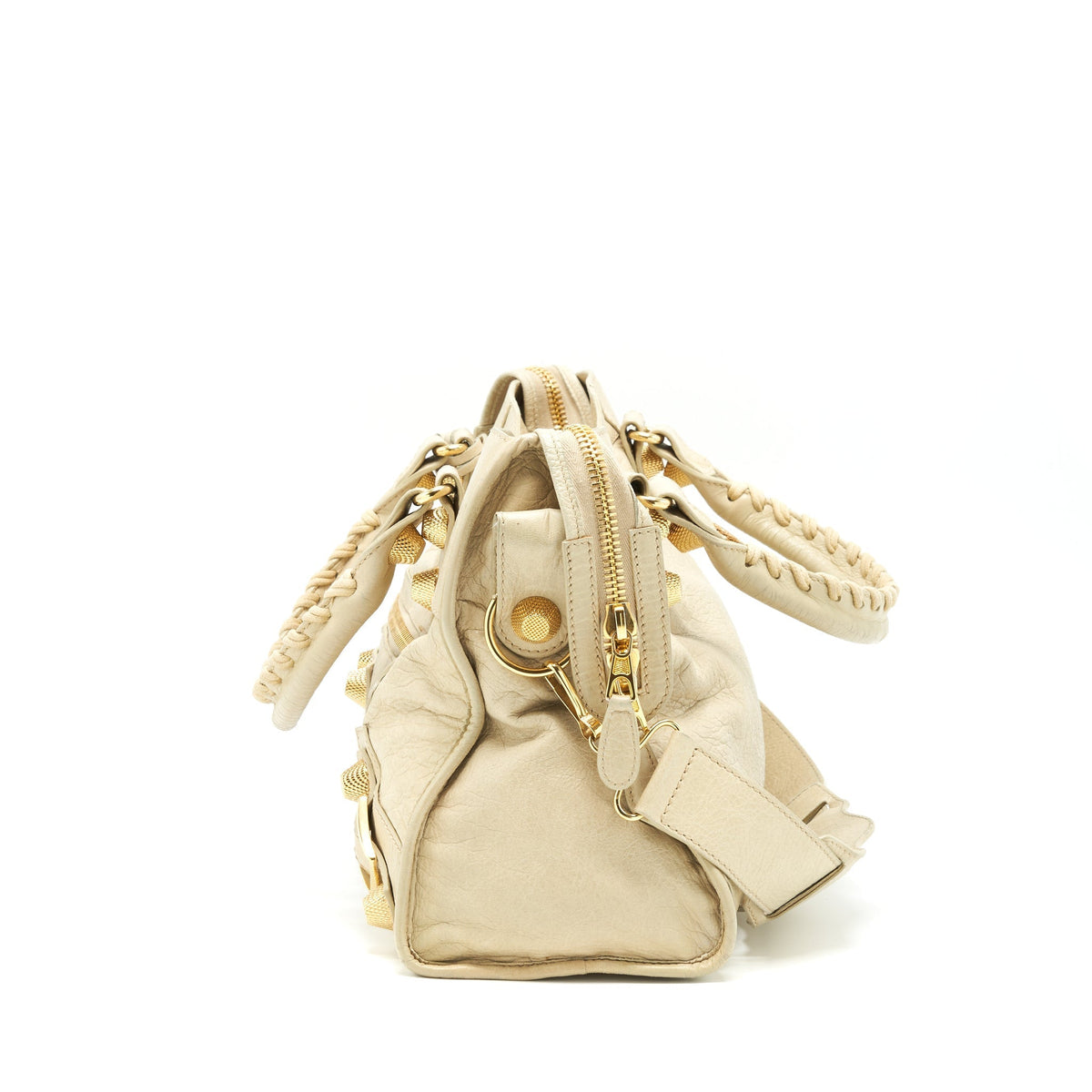 Balenciaga designer handbag leather closeup detail