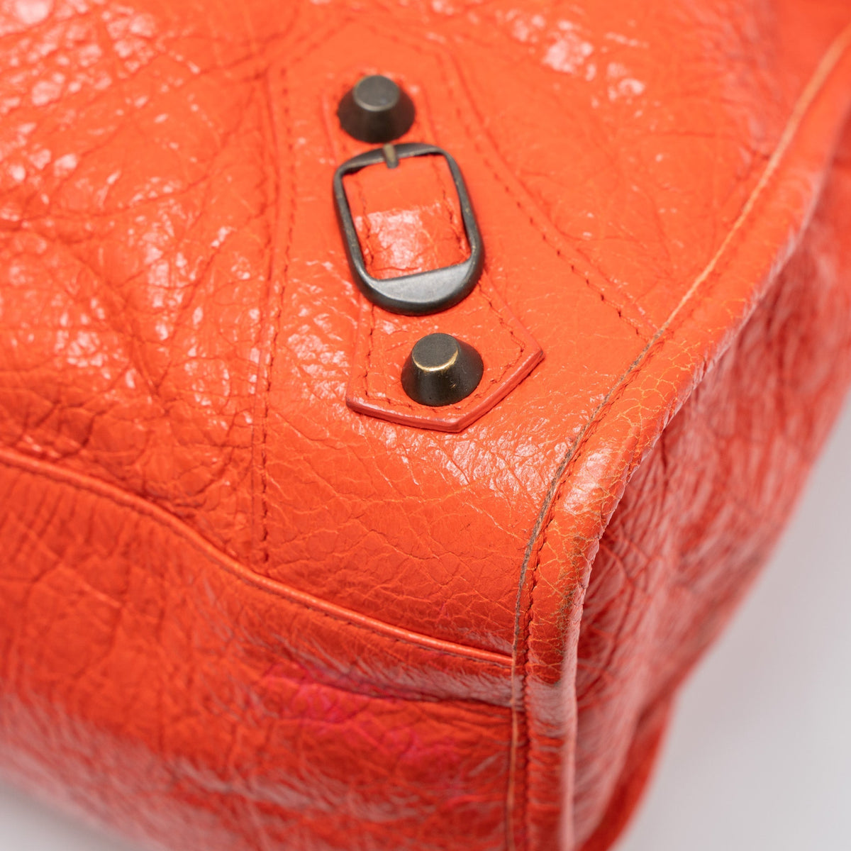 Balenciaga Classic City Bag Nappa Tomato/Red Black Hardware — Designer Leather Handbag