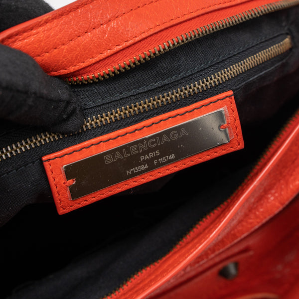 Balenciaga Classic City Bag Nappa Tomato/Red Black Hardware — Designer Leather Handbag