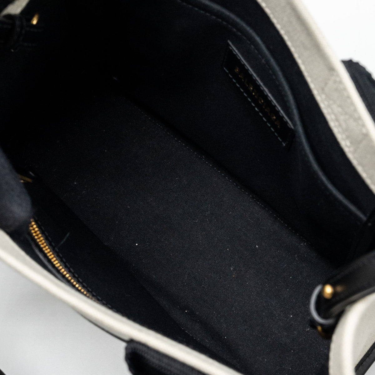 Balenciaga Small Tote Bag Canvas/ Leather Black/White GHW — Premium Leather Tote