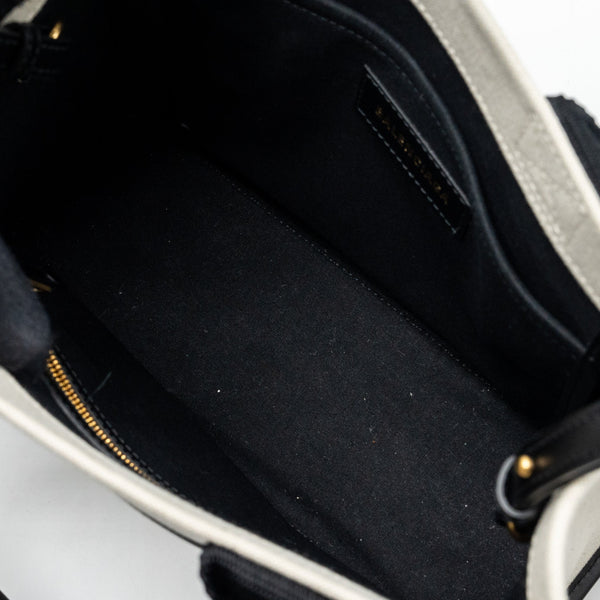 Balenciaga Small Tote Bag Canvas/ Leather Black/White GHW — Premium Leather Tote