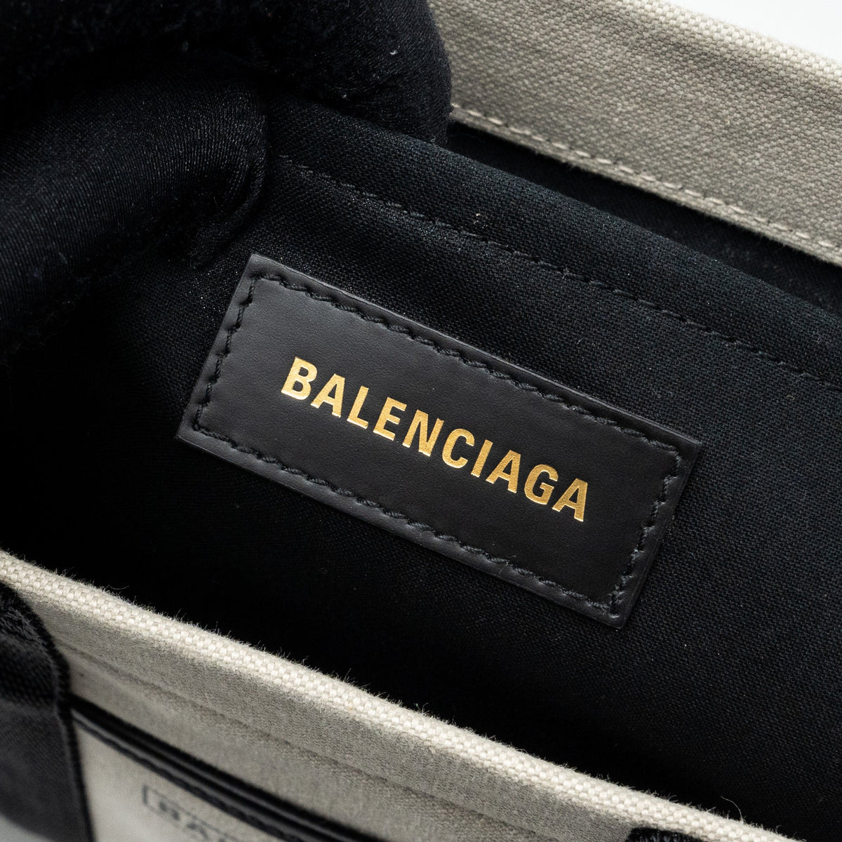 Balenciaga Small Tote Bag Canvas/ Leather Black/White GHW — Premium Leather Tote