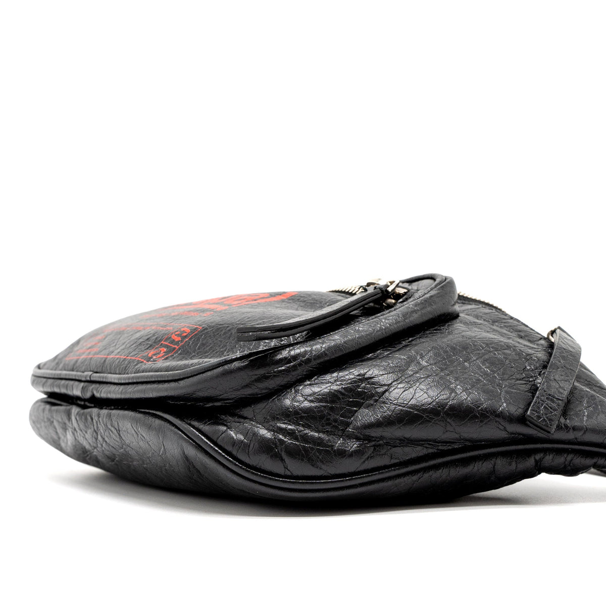 Balenciaga Europa Belt Bag Calfskin Black/Red SHW — Designer Belt Bag