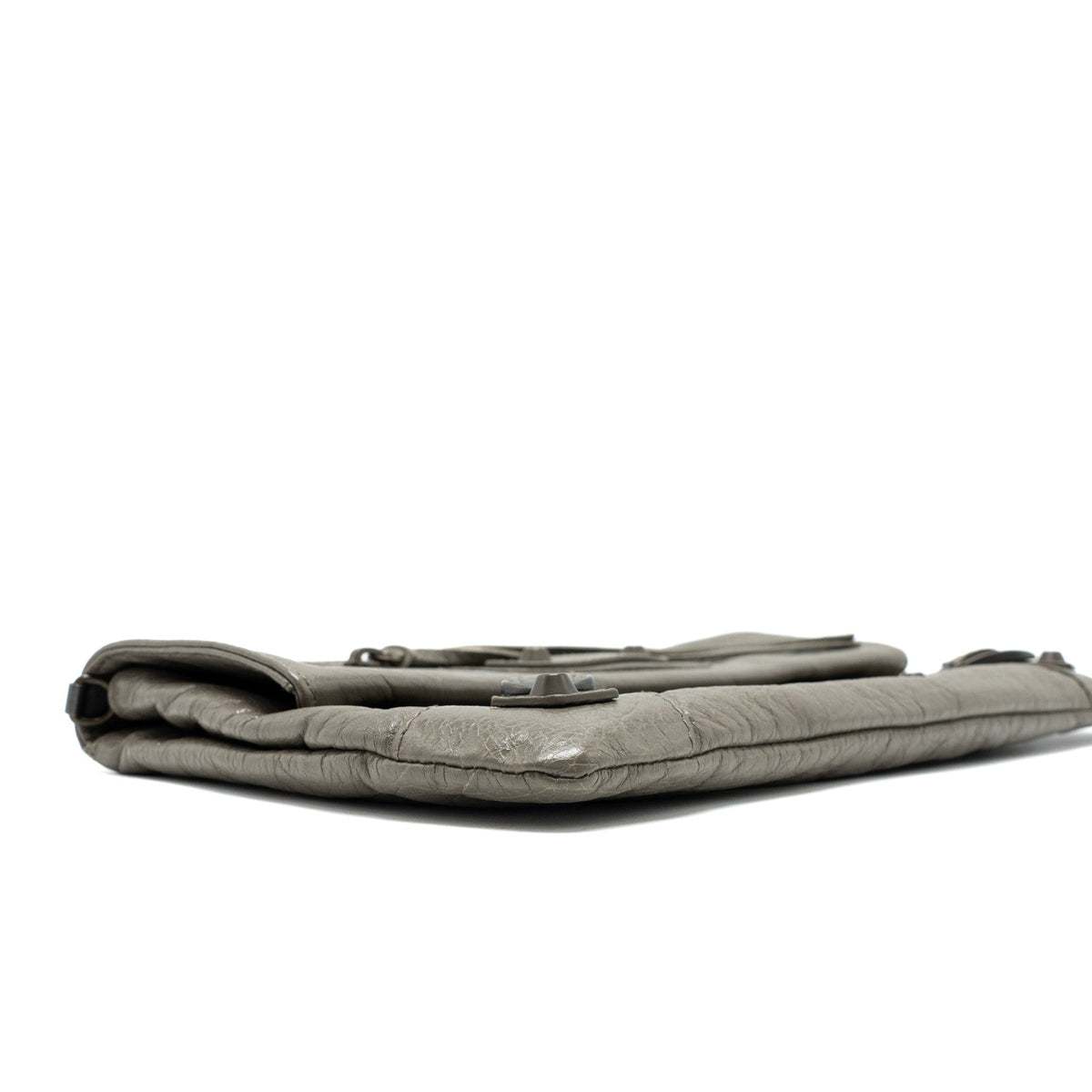 Balenciaga authentic luxury handbag Grey leather craftsmanship