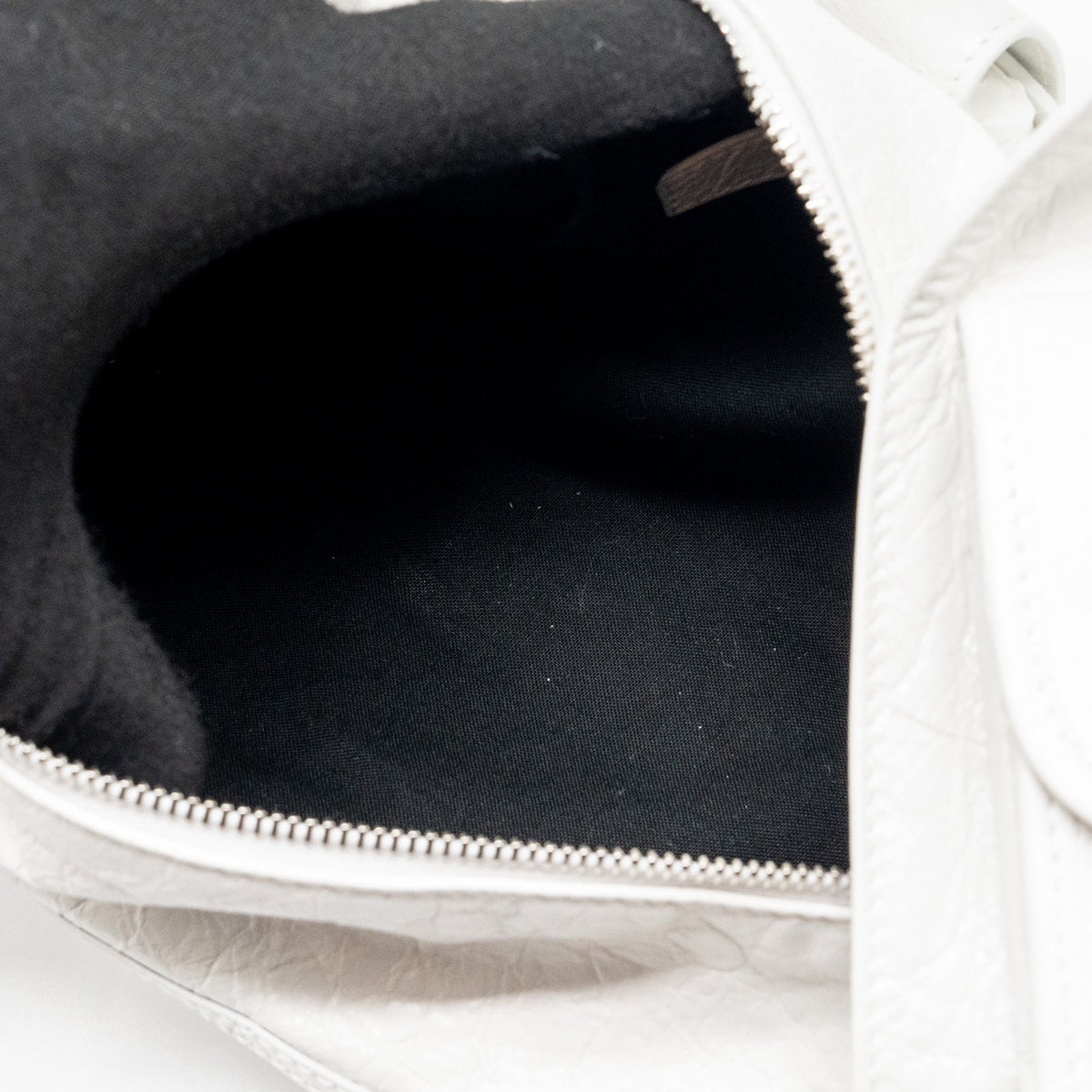 Balenciaga designer handbag calf closeup detail