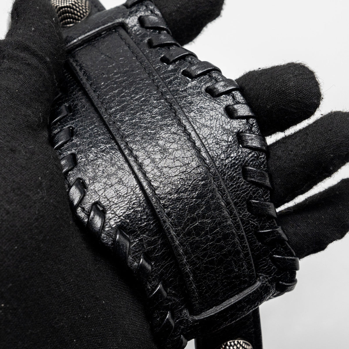 Balenciaga Le Cargole Small Shoulder Bag Lambskin Black SHW | Studded Leather Shoulder Bag