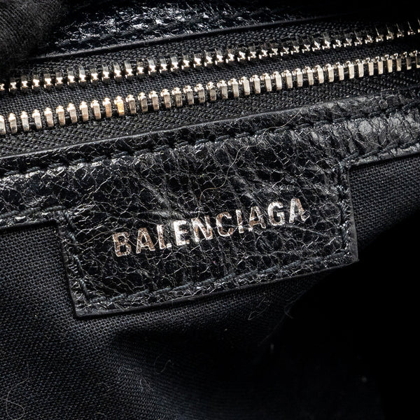 Balenciaga Le Cargole Small Shoulder Bag Lambskin Black SHW | Studded Leather Shoulder Bag