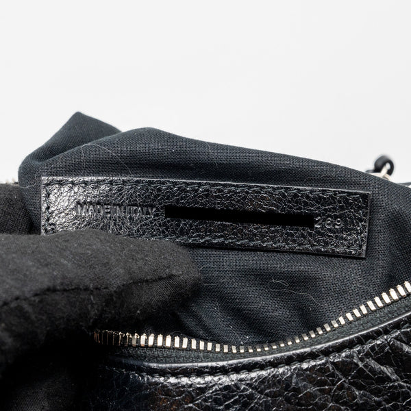 Balenciaga Le Cargole Small Shoulder Bag Lambskin Black SHW | Studded Leather Shoulder Bag