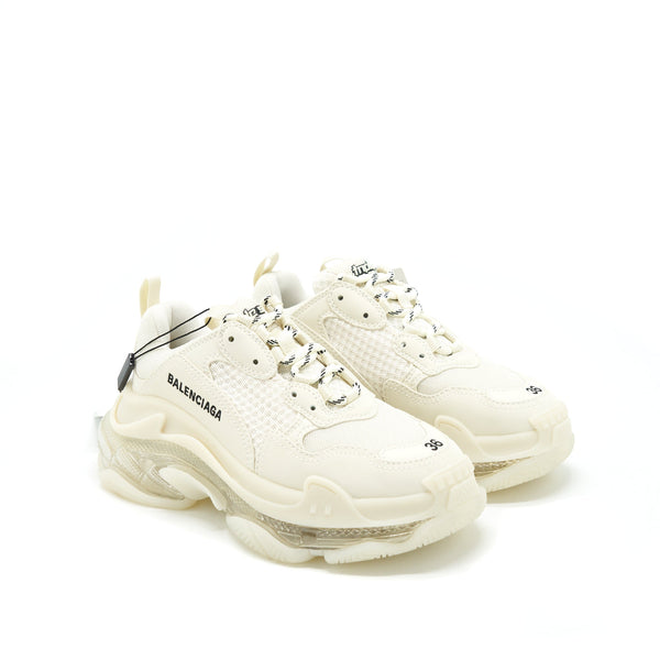 Balenciaga Size 36 Triple S Trainers Clear Sole White | Iconic Triple S Sneakers