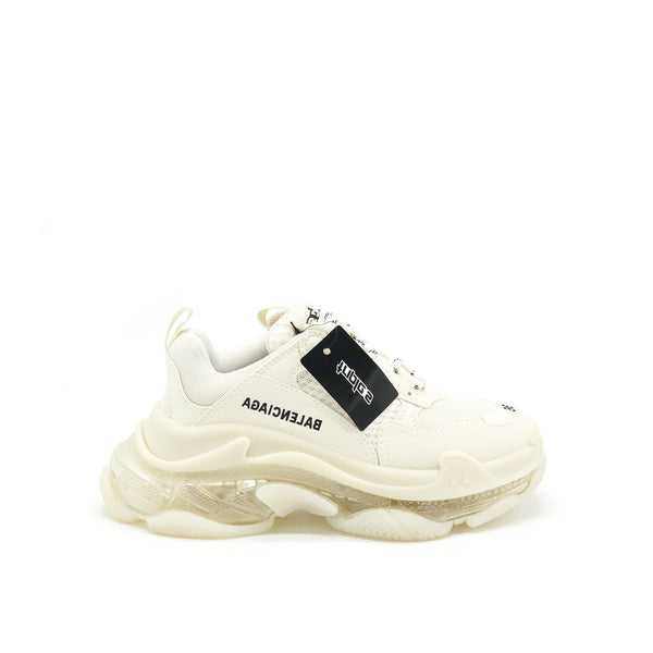 Balenciaga Size 36 Triple S Trainers Clear Sole White | Iconic Triple S Sneakers