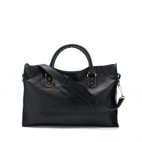 Balenciaga Edged City Bag Goatskin Black GHW — Designer Leather Handbag