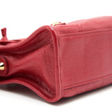 Balenciaga authentic luxury handbag Red leather craftsmanship