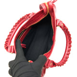 Side view of Balenciaga handbag Red premium designer bag