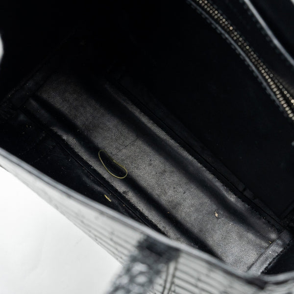 Balenciaga XXS Everyday Tote Bag Croc-Embossed Calfskin Black SHW — Premium Leather Tote