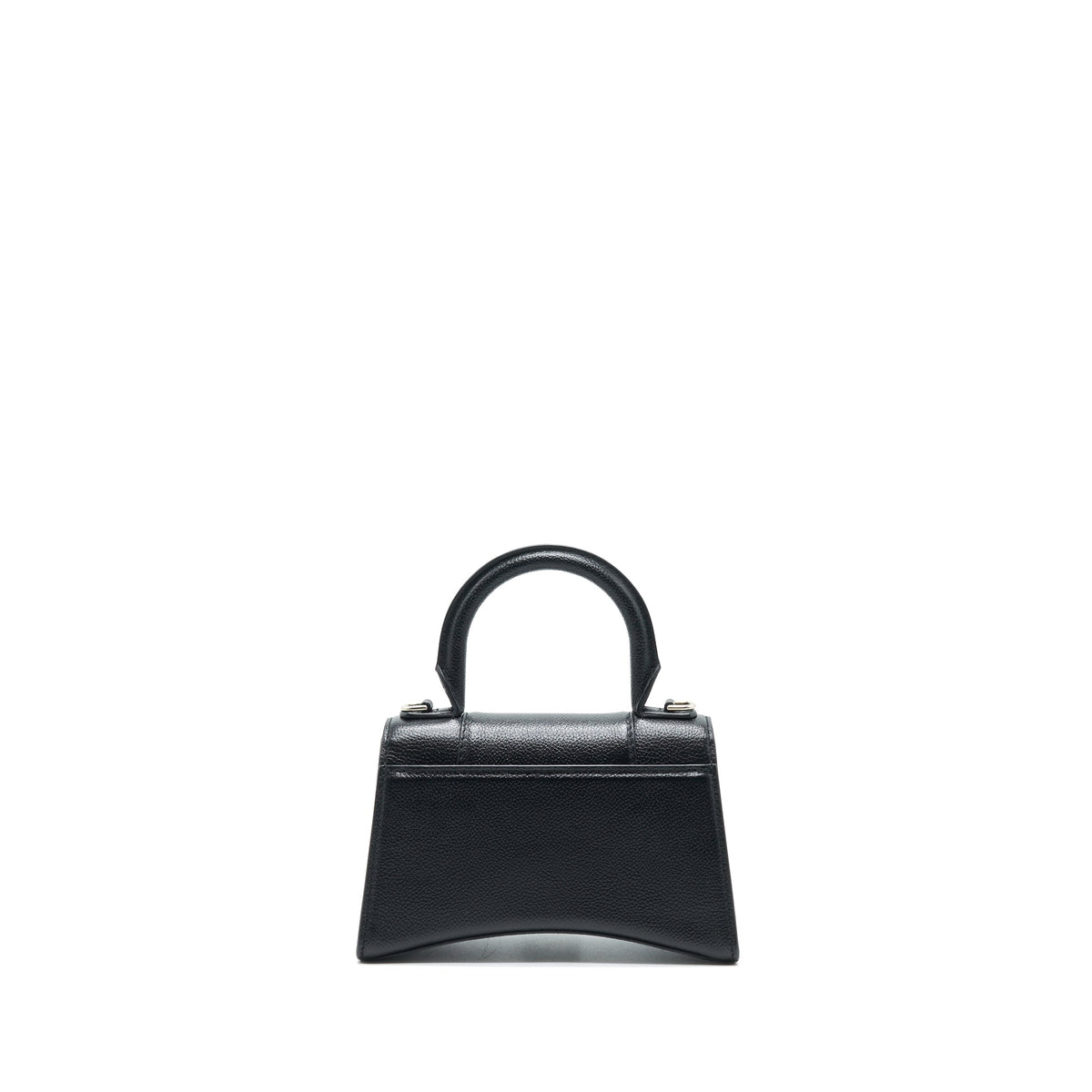 Balenciaga Hourglass AS Grained Calfskin Black SHW | Designer Top Handle Bag