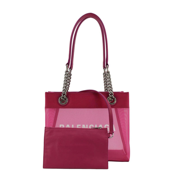 Balenciaga Duty Free Mesh Tote Bag Fuchsia — Premium Leather Tote