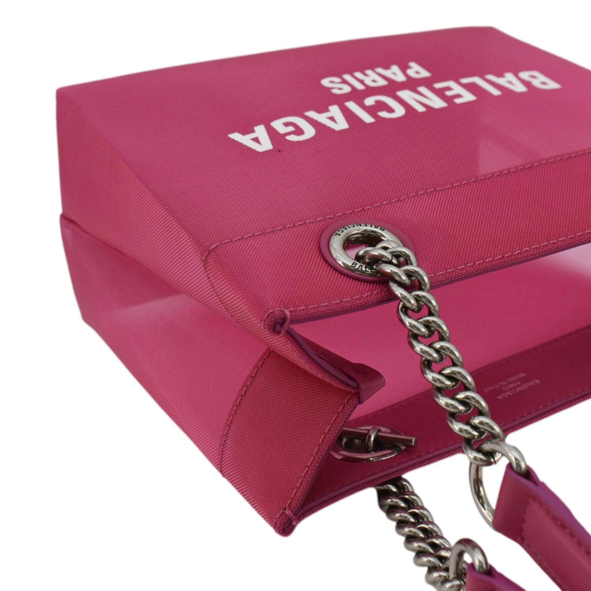Balenciaga Duty Free Mesh Tote Bag Fuchsia — Premium Leather Tote