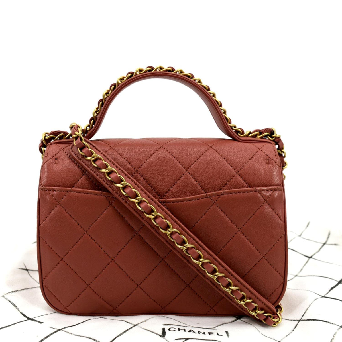 Chanel Bags? Chanel Infinity Chain Quilted Leather Crossbody Bag Pink Luxury Designer Leather Handbag