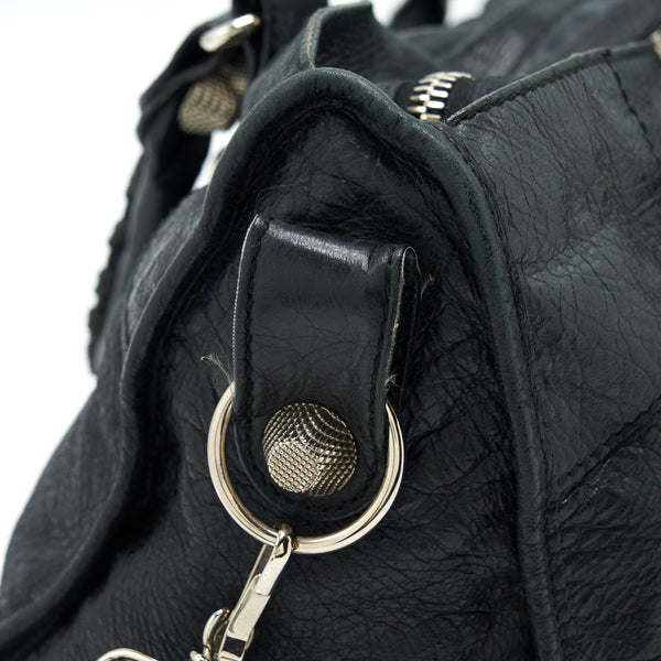 Balenciaga Giant City Bag Navy SHW — Designer Leather Handbag