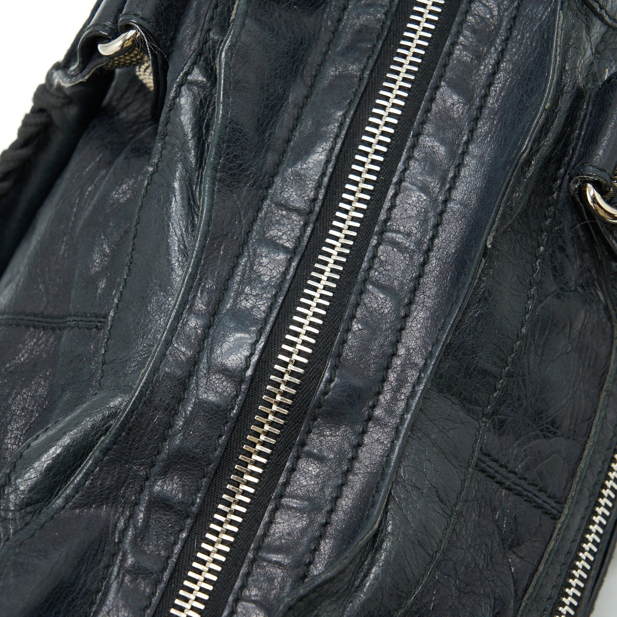 Balenciaga Giant City Bag Navy SHW — Designer Leather Handbag
