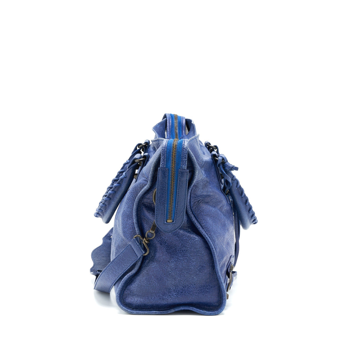 Balenciaga women's handbag Blue luxury designer leather