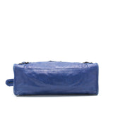 Balenciaga authentic luxury handbag Blue leather craftsmanship