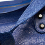 Side view of Balenciaga handbag Blue premium designer bag