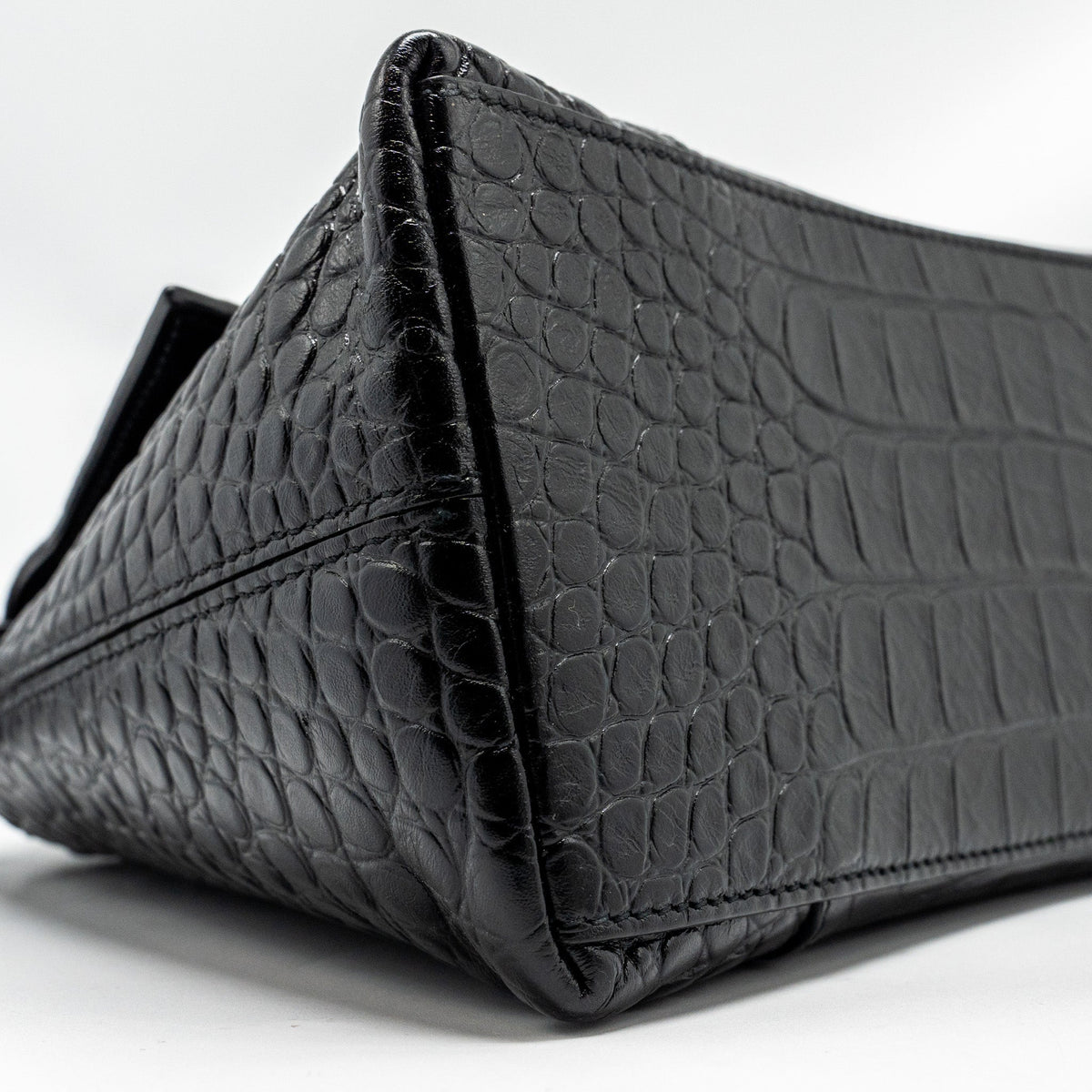 Balenciaga designer handbag calf closeup detail