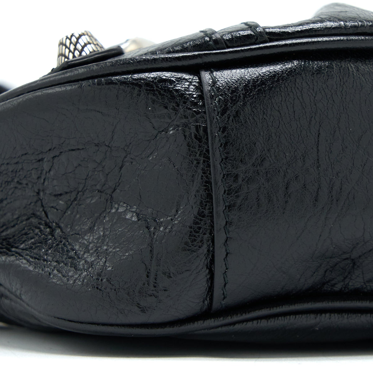 Balenciaga Le Cagole XS Shoulder Bag Arena Lambskin Black SHW | Studded Leather Shoulder Bag