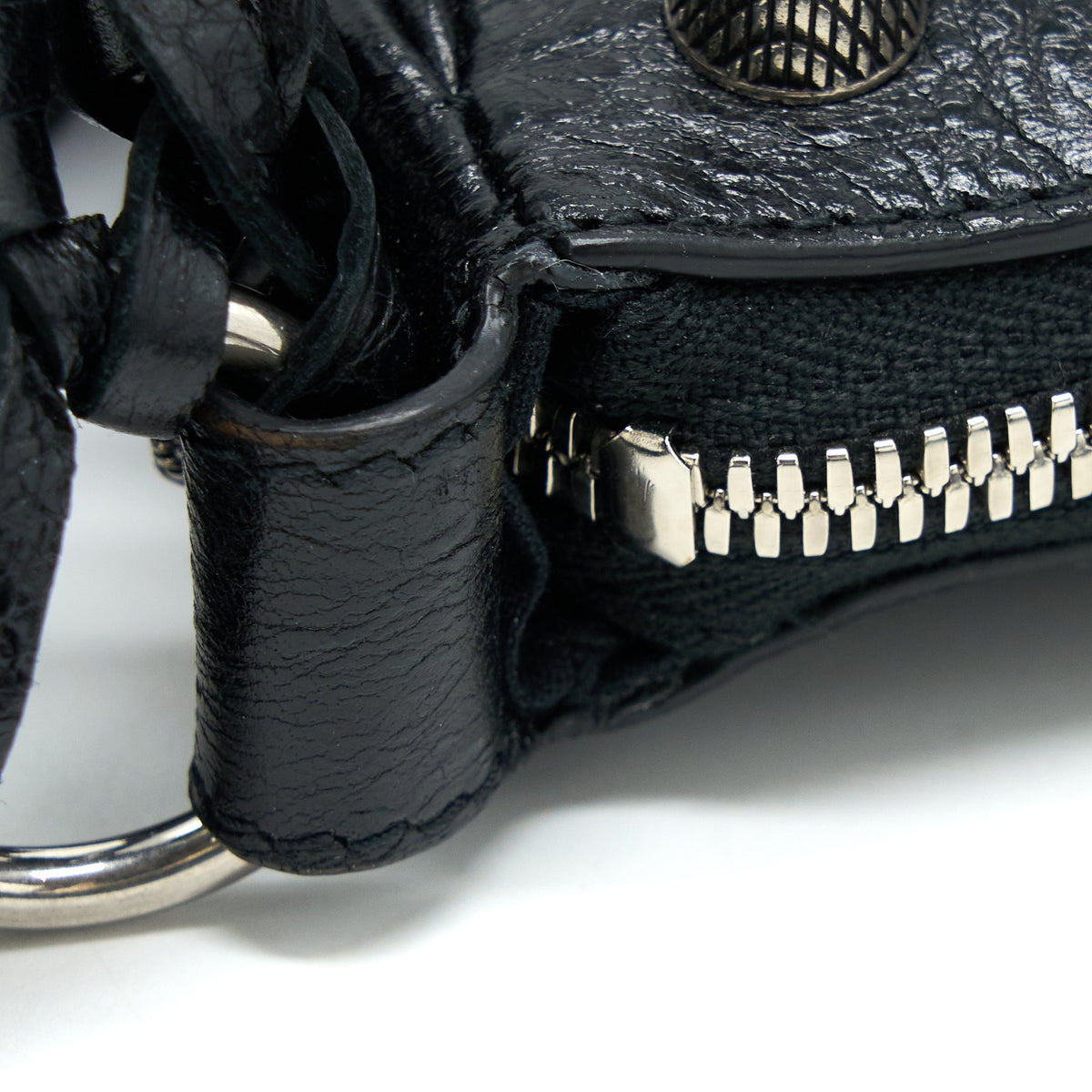 Balenciaga Le Cagole XS Shoulder Bag Arena Lambskin Black SHW | Studded Leather Shoulder Bag