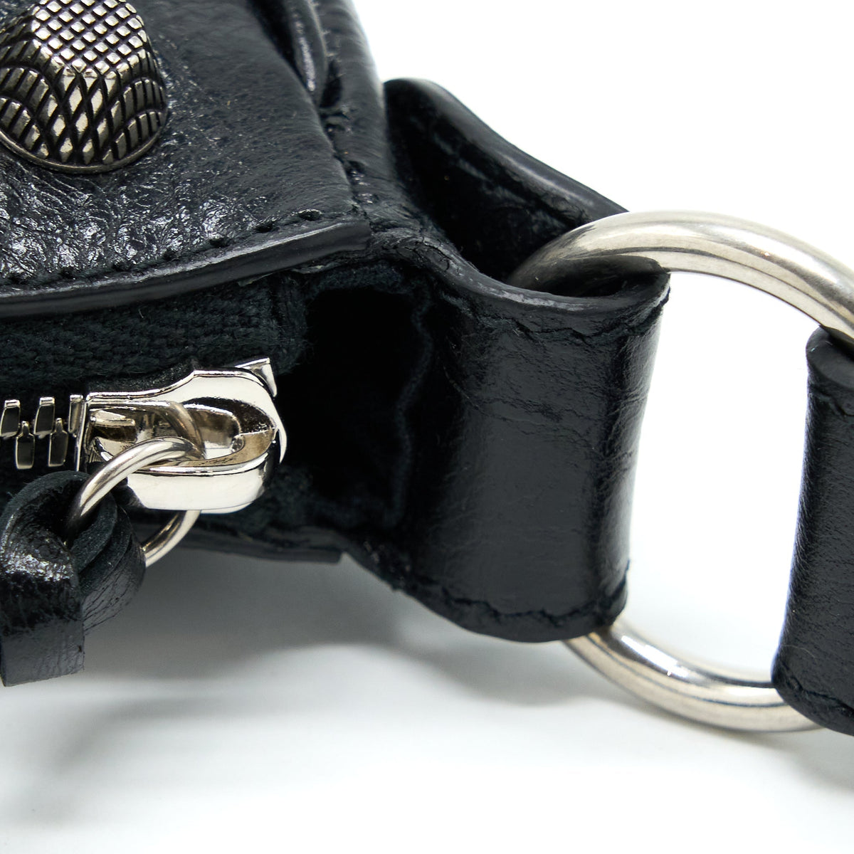 Balenciaga Le Cagole XS Shoulder Bag Arena Lambskin Black SHW | Studded Leather Shoulder Bag