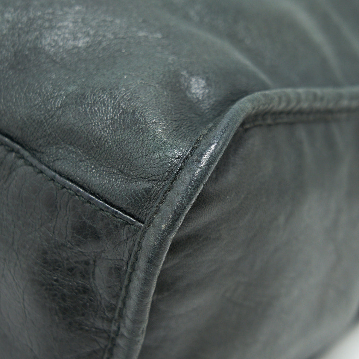 Side view of Balenciaga handbag Black premium designer bag