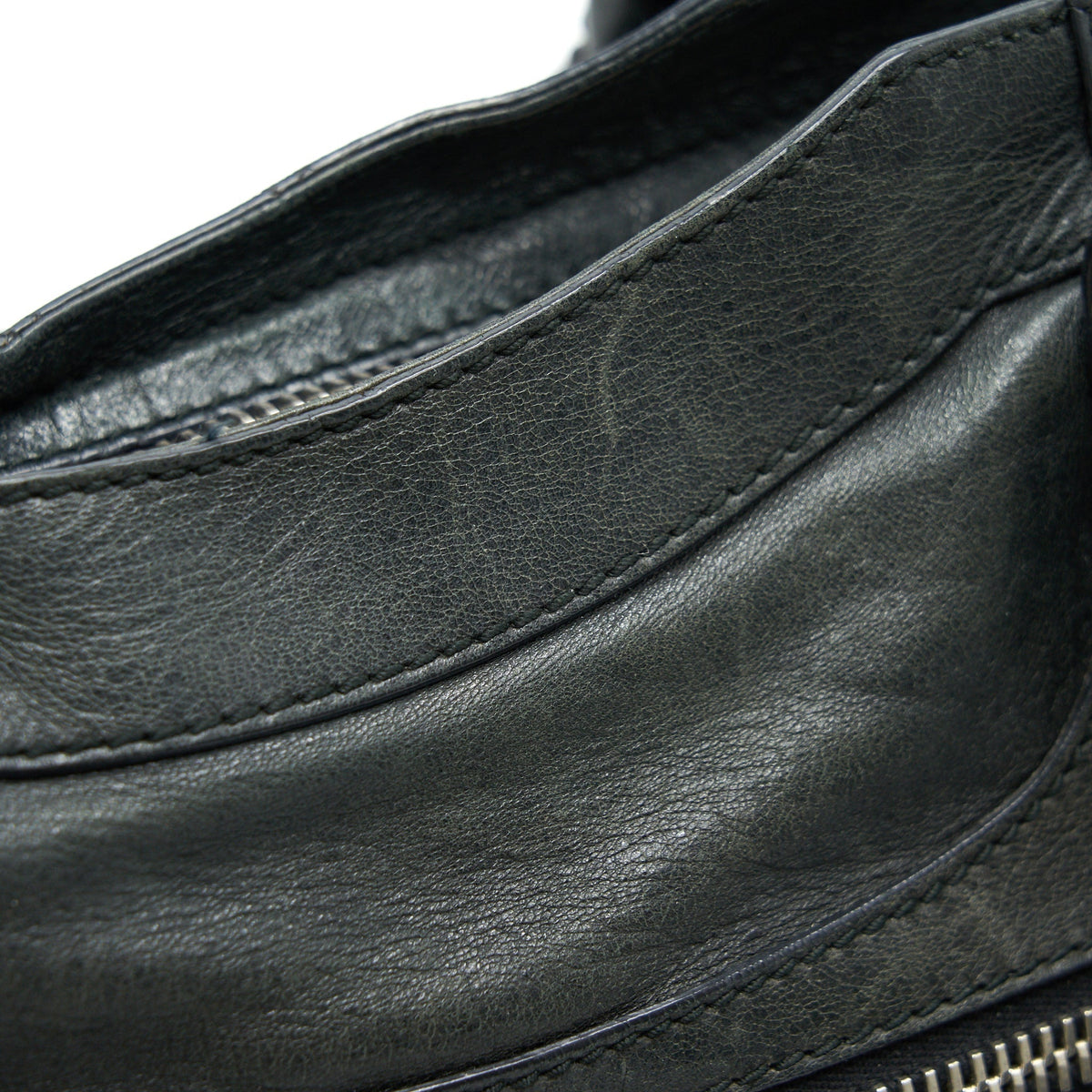 Balenciaga authentic luxury handbag Black leather craftsmanship