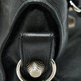Side view of Balenciaga handbag Black premium designer bag